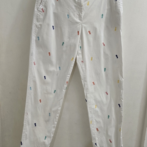 Talbots Pineapple Print Relaxed Chinos - Picture 3 of 10